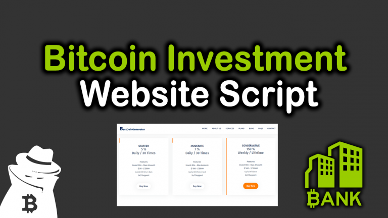Bitcoin Investment Website Script 2020
